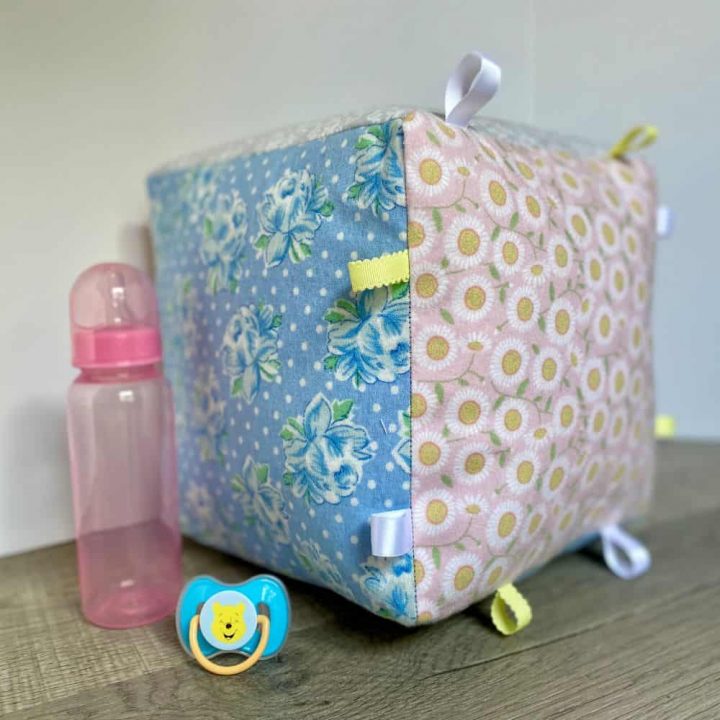 Large Baby Block Rattle – Beginner Sewing Projects – Beginner Sewing ...