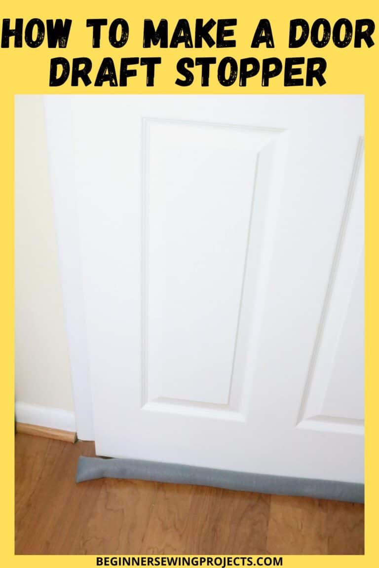 How To Make A Door Draft Stopper Beginner Sewing Projects