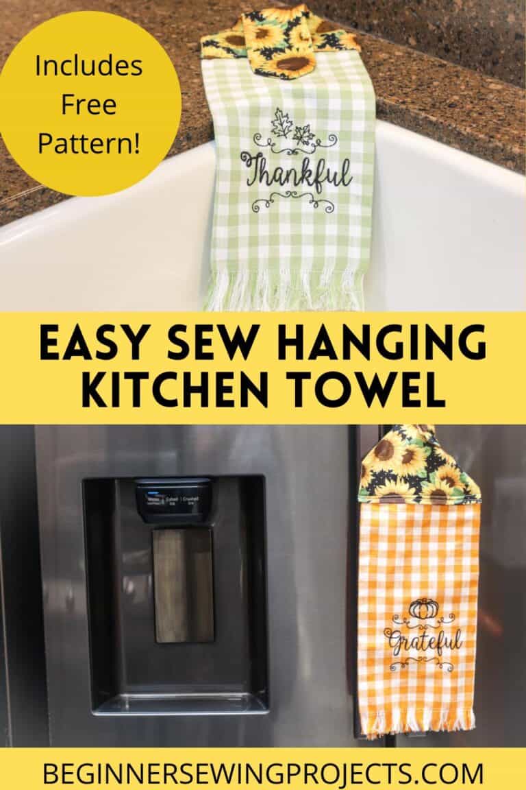 How To Make A Hanging Kitchen Towel Beginner Sewing Projects