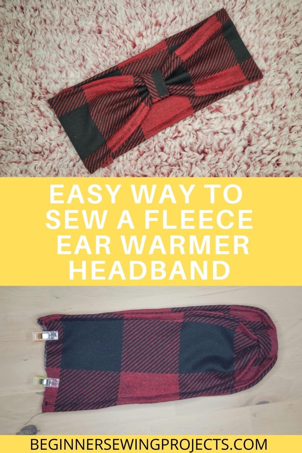 Easy Way To Sew A Fleece Ear Warmer Headband Beginner Sewing Projects