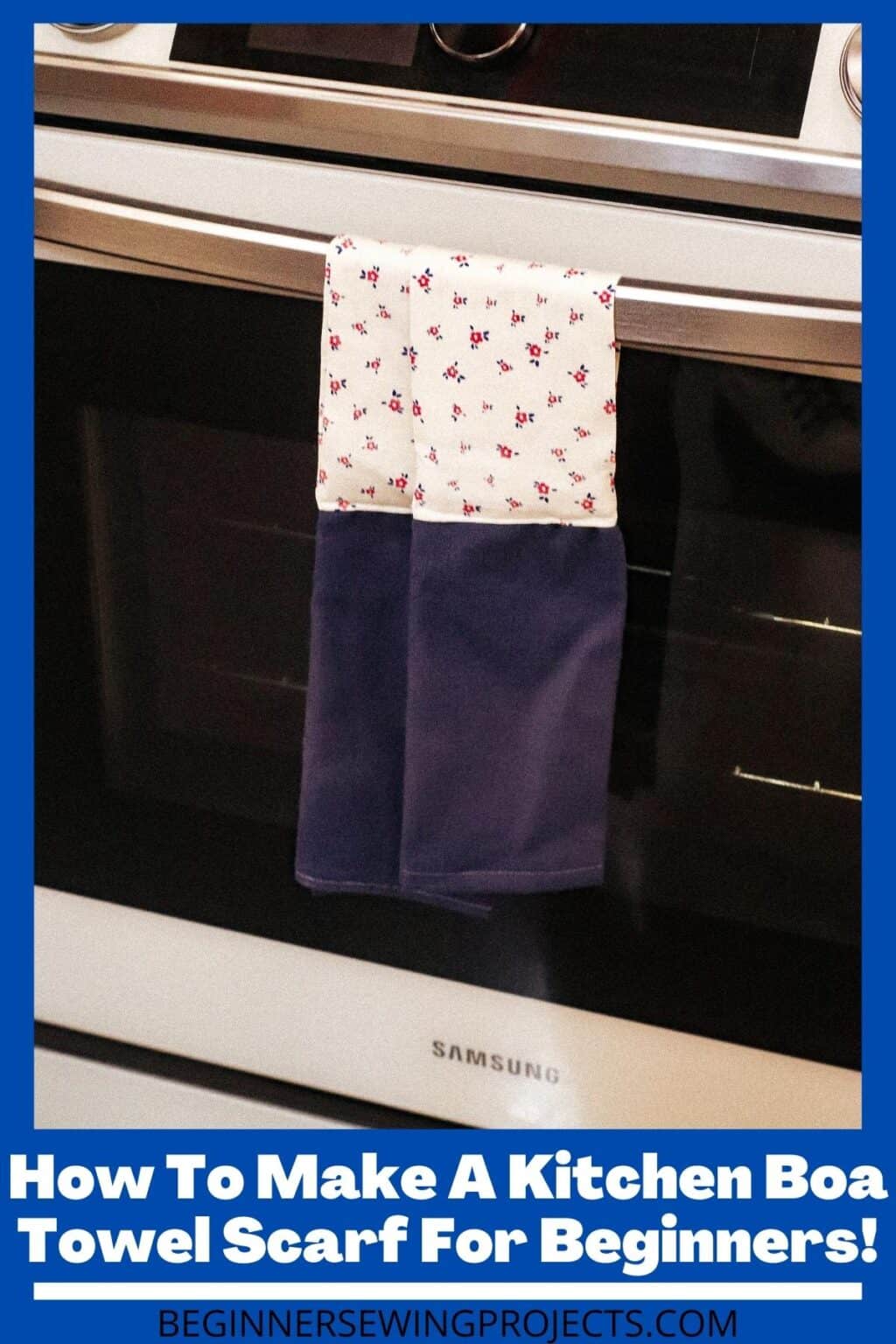 How To Make A Kitchen Boa Towel Scarf For Beginners! Beginner Sewing